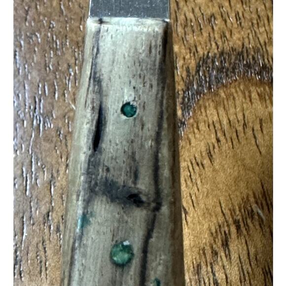 Vintage 60"s Stainless Steel Wooden Handles Salad Serving Set Made In Japan - Picture 6 of 6